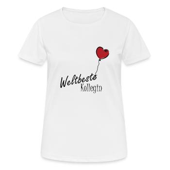 Weltbeste Kollegin - Frauen T-Shirt atmungsaktiv - Weiß - Vorne - AI Model Female 172 dark (172cm)