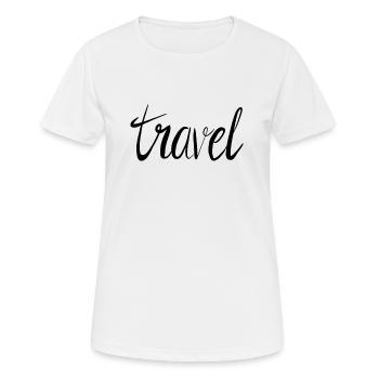 Travel - T-shirt respirant Femme - blanc - Devant - AI Model Female 172 dark (172cm)