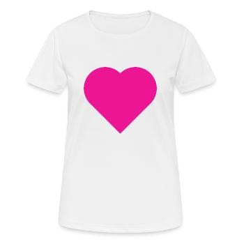 Rosa heart simple - T-shirt respirant Femme - blanc - Devant - AI Model Female 172 dark (172cm)