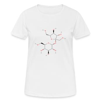 Zuckermolekül - Farbige Strukturformel - Frauen T-Shirt atmungsaktiv - Weiß - Vorne - AI Model Female 172 dark (172cm)