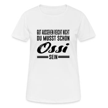 DDR Ostdeutschland Ossi Spruch - Frauen T-Shirt atmungsaktiv - Weiß - Vorne - AI Model Female 172 dark (172cm)