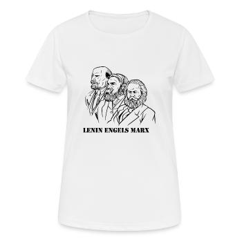 marx engels Lénine têtes statues communisme faucille - T-shirt respirant Femme - blanc - Devant - AI Model Female 172 dark (172cm)