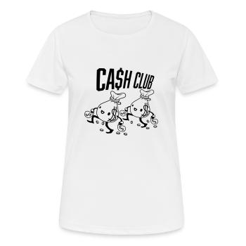 Money Bags Cash Club Équipe - T-shirt respirant Femme - blanc - Devant - AI Model Female 172 dark (172cm)