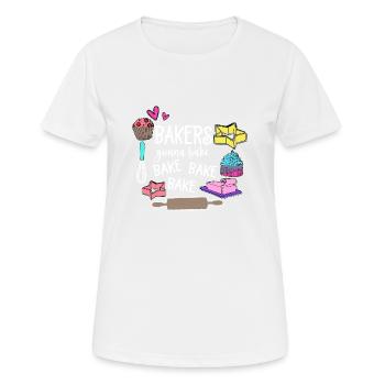 Boulangerie Baker Boulangerie Boulangerie Gâteau de confiserie - T-shirt respirant Femme - blanc - Devant - AI Model Female 172 dark (172cm)