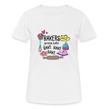 Boulangerie Baker Boulangerie Boulangerie Gâteau de confiserie - T-shirt respirant Femme - blanc - Devant - AI Model Female 172 dark (172cm)