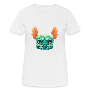 Tête de dragon - T-shirt respirant Femme - blanc - Devant - AI Model Female 172 dark (172cm)