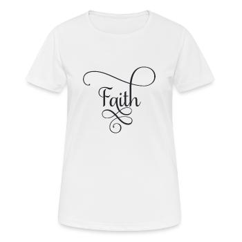 Glaube - Frauen T-Shirt atmungsaktiv - Weiß - Vorne - AI Model Female 172 dark (172cm)