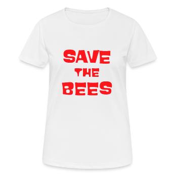 Rettet die Bienen - Frauen T-Shirt atmungsaktiv - Weiß - Vorne - AI Model Female 172 dark (172cm)