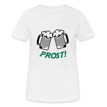 bier prost - Frauen T-Shirt atmungsaktiv - Weiß - Vorne - AI Model Female 172 dark (172cm)