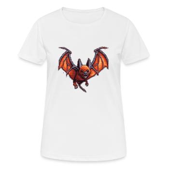 Renard volant d’un vieux jeu vidéo en 8 bits - T-shirt respirant Femme - blanc - Devant - AI Model Female 172 dark (172cm)