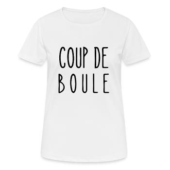 coup de boule - T-shirt respirant Femme - blanc - Devant - AI Model Female 172 dark (172cm)