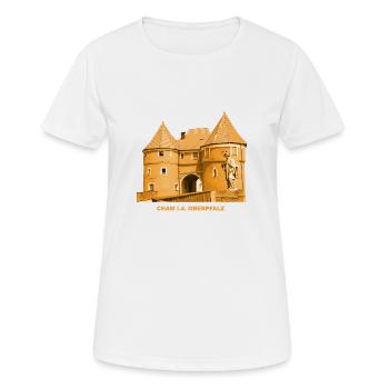Cham, Biertor, Haut-Palatinat, Franconie, Bavière - T-shirt respirant Femme - blanc - Devant - AI Model Female 172 dark (172cm)