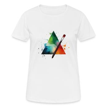 Abstrakter Künstler - Frauen T-Shirt atmungsaktiv - Weiß - Vorne - AI Model Female 172 dark (172cm)