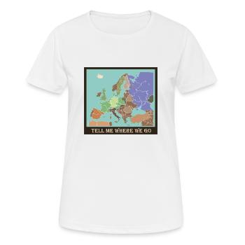 Reisekarte Europa - Frauen T-Shirt atmungsaktiv - Weiß - Vorne - AI Model Female 172 dark (172cm)