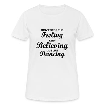 Dancing Dance Music - Frauen T-Shirt atmungsaktiv - Weiß - Vorne - AI Model Female 172 dark (172cm)
