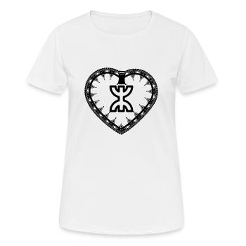 Z Imazighen (im Amulett) - Frauen T-Shirt atmungsaktiv - Weiß - Vorne - AI Model Female 172 dark (172cm)