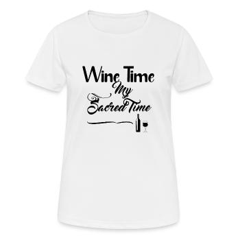 Wine Time - Conception de boissons alcoolisées - T-shirt respirant Femme - blanc - Devant - AI Model Female 172 dark (172cm)