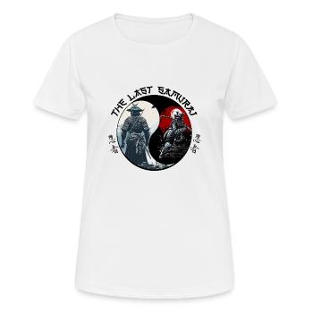 ying yang samurai - Women's Breathable T-Shirt - white - Front - AI Model Female 172 dark (172cm)