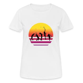 Herren Tennis Damen Tennisspielen Tennisspieler - Frauen T-Shirt atmungsaktiv - Weiß - Vorne - AI Model Female 172 dark (172cm)