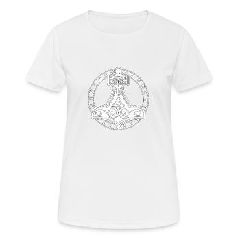 Thors Hammer Runes - Women's Breathable T-Shirt - white - Front - AI Model Female 172 dark (172cm)