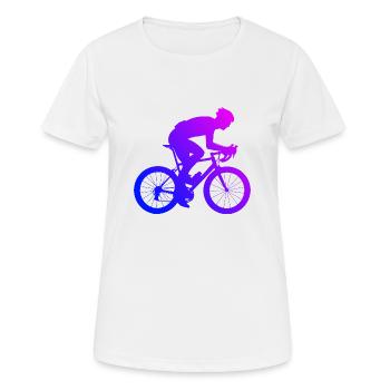 Rennradfahrer Herren Rennradfahren Roadbike - Frauen T-Shirt atmungsaktiv - Weiß - Vorne - AI Model Female 172 dark (172cm)