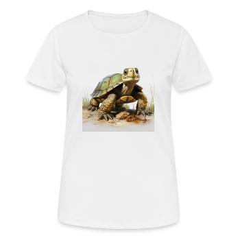 Landschildkröten sind beliebte Haustiere - Frauen T-Shirt atmungsaktiv - Weiß - Vorne - AI Model Female 172 dark (172cm)