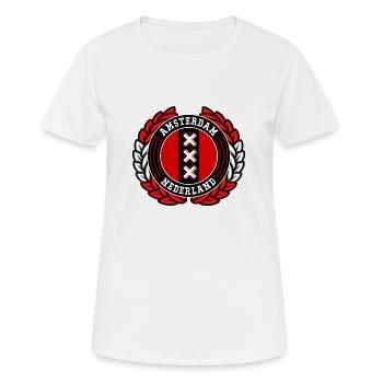 Amsterdam - T-shirt respirant Femme - blanc - Devant - AI Model Female 172 dark (172cm)