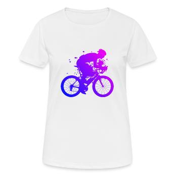 Vélo de route Vélo de route Femmes Vélo de route Hommes - T-shirt respirant Femme - blanc - Devant - AI Model Female 172 dark (172cm)