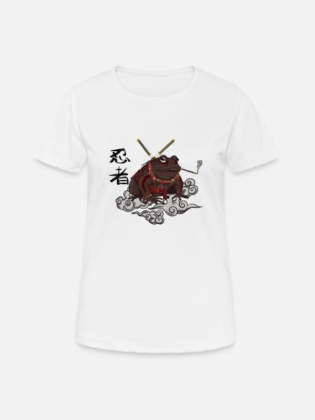 Ninja-Kröte - Frauen T-Shirt atmungsaktiv - Weiß