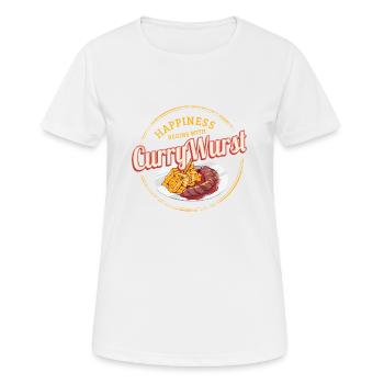Currywurst Saucisse rétro Frites Bratwurst Vintage - T-shirt respirant Femme - blanc - Devant - AI Model Female 172 dark (172cm)