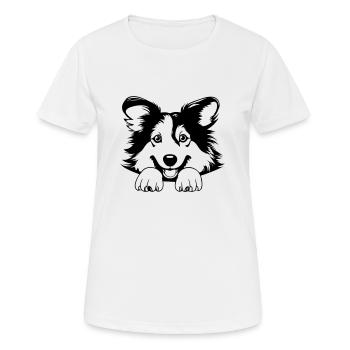 Collie - Frauen T-Shirt atmungsaktiv - Weiß - Vorne - AI Model Female 172 dark (172cm)