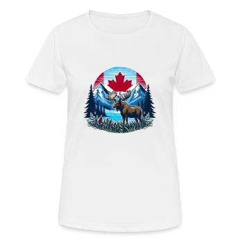 Kanada 24 - Frauen T-Shirt atmungsaktiv - Weiß - Vorne - AI Model Female 172 dark (172cm)