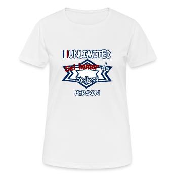 Sei immer du selbst - Frauen T-Shirt atmungsaktiv - Weiß - Vorne - AI Model Female 172 dark (172cm)