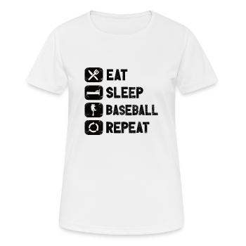 Baseball Joueur de baseball Baseballer Équipe de baseball - T-shirt respirant Femme - blanc - Devant - AI Model Female 172 dark (172cm)