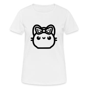 Chat mignon - T-shirt respirant Femme - blanc - Devant - AI Model Female 172 dark (172cm)