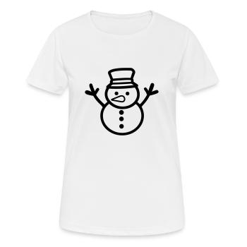 Snowman - Women's Breathable T-Shirt - white - Front - AI Model Female 172 dark (172cm)