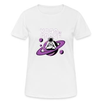 yoga dans l'espace - T-shirt respirant Femme - blanc - Devant - AI Model Female 172 dark (172cm)