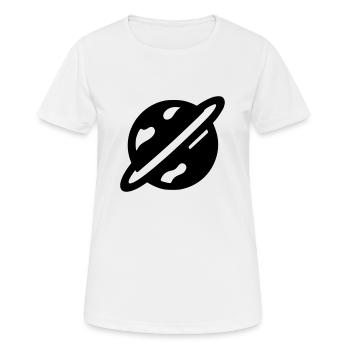 Planet - Frauen T-Shirt atmungsaktiv - Weiß - Vorne - AI Model Female 172 dark (172cm)