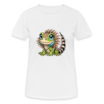 Leguan-Kind - Frauen T-Shirt atmungsaktiv - Weiß - Vorne - AI Model Female 172 dark (172cm)