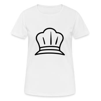 Toque Chef de cuisine - T-shirt respirant Femme - blanc - Devant - AI Model Female 172 dark (172cm)