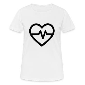 heartbeat - Women's Breathable T-Shirt - white - Front - AI Model Female 172 dark (172cm)