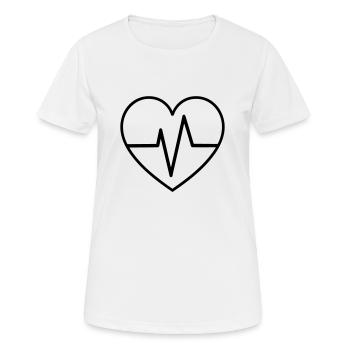 heartbeat - Women's Breathable T-Shirt - white - Front - AI Model Female 172 dark (172cm)