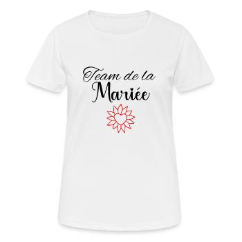 Wife Bride Team for a Bachelorette Party Team Bride - Women's Breathable T-Shirt - white - Front - AI Model Female 172 dark (172cm)
