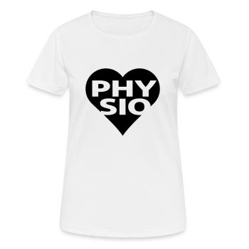 PHYSIO - Frauen T-Shirt atmungsaktiv - Weiß - Vorne - AI Model Female 172 dark (172cm)