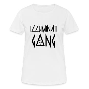 Illuminati G▲ng - T-shirt respirant Femme - blanc - Devant - AI Model Female 172 dark (172cm)
