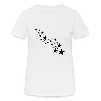 sterne - Frauen T-Shirt atmungsaktiv - Weiß - Vorne - AI Model Female 172 dark (172cm)
