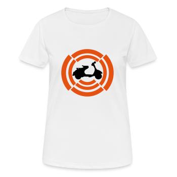 motorroller - Frauen T-Shirt atmungsaktiv - Weiß - Vorne - AI Model Female 172 dark (172cm)
