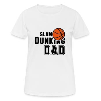 SLAM DUNKING DAD 2 Colors - Frauen T-Shirt atmungsaktiv - Weiß - Vorne - AI Model Female 172 dark (172cm)