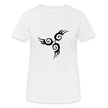 tribal - Frauen T-Shirt atmungsaktiv - Weiß - Vorne - AI Model Female 172 dark (172cm)