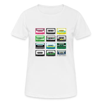 mix tape vintage - Women's Breathable T-Shirt - white - Front - AI Model Female 172 dark (172cm)